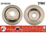 Trw DF4954S - Disco Freno Oe 4H221027GA Per Range Rover Iii (L322)