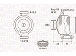 Magneti Marelli 063731638010 - Alternatore Per Mondeo Iv, Mondeo Iii, X-Type (X400)