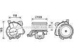 Prasco FT8431 - Motore Soffiatore Oe 55702443 Per Mito (955), Nemo, Punto, Corsa D (S07), Adam, Corsa E (X15), Bipper (Aa), Bipper Tepee