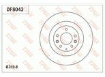 Trw DF8043 - Disco Freno Oe EH14 33 25XA Per CX-7 (Er), CX-9 (Tb)