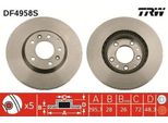 Trw DF4958S - Disco Freno Oe L206 33 25X Per CX-7 (Er), CX-9 (Tb)