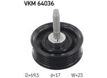 Skf Vkm 64036 - Puleggia Folle Oe LF17 15 940B, Cinghia A V Per 6 (G)