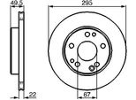 Bosch 0 986 478 525 - Oe A 124 421 15 12 Disco Freno Per Cabriolet (A124), Classe E (W124), Classe E (A124), Classe E (C124), Classe E (S124)