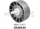 Snr GA358.84 - Puleggia Tenditore Oe 6453 Fl, Cinghia A V Per Ducato