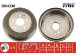 Trw DB4330 - Oe 42431 44010 Tamburo Del Freno Per Picnic (XM1)