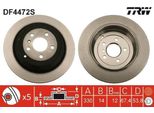 Trw DF4472S - Oe A 164 423 05 12 Disco Freno Per Classe M (W164), Classe R (W251)