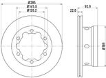 Hella 8DD 355 105-811 - Oe 2D0615601B Disco Freno Per Sprinter (W904)