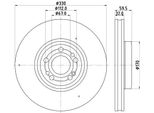 Hella 8DD 355 132-331 - Oe 1674210601 Disco Freno Per Gle (V167)