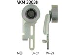 Skf Vkm 33038 - Oe 6453 Y1 Puleggia Tenditrice, Cinghia A V Per Saxo, 106 Ii