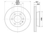Hella 8DD 355 131-891 - Oe 9104210000 Disco Freno Per Esprinter (B907, B910), Sprinter (W907, W910), Sprinter (W907), Sprinter (W910)