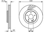 Bosch 0 986 479 650 - Oe A 129 421 21 12 Disco Freno Per Sl (R129)