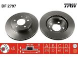 Trw DF2797 - Oe A 638 421 01 12 Disco Freno Per Vito (W638), Classe V (638/2)