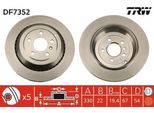 Trw DF7352 - Oe 164 423 06 12 Disco Freno Per Classe Gl (X164), Classe M (W164), Classe R (W251)