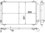Mahle Ac 593 000S - Oe 1401113180 Condensatore Aria Condizionata Con Essiccatore Per C8 (Ea, Eb), Ulysse, 807 (Eb)