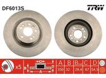 Trw DF6013S - Oe 164 421 05 12 Disco Freno Per Classe Gl (X164), Classe M (W164), Classe R (W251)