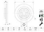 Bosch 0 986 479 F69 - Oe A 166 423 05 12 Disco Freno Per Classe Gl (X166), Gle (W166), Gle (C292), Gls (X166), Classe M (W166)