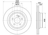 Hella 8DD 355 122-951 - Oe 4231112 Disco Freno Per Cls (C218), Cls (C219), Cls (X218), Classe E (W211), Classe E (W212), Classe E (S211), Classe E (S212)