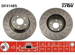 Trw DF4148S - Oe A 220 421 25 12 Disco Freno Per Classe S (W220), Classe S (C215)