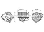 Prasco PE8393 - Motore Soffiatore Oe 6441E2 Per Jumpy (U6U), Jumpy (B), Ulysse, Scudo, 806 (221), Expert (224), Expert (222), Expert (223)