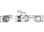 Prasco PEK326 - Compressore Aria Condizionata Oe 6453QS Per C6 (Td), C5 Iii (Rw), C5 Iii (Rd), 407, 407 Sw (6D, 6E), 607 (9D, 9U)