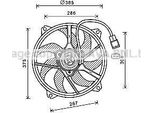Prasco PE7556 - Ventola Radiatore Oe 1253K4 Per Berlingo, C4 (La), C4 G-Picasso I (Ua), C4 I (Lc), C4 Ii (Nc), C4 Picasso I (Ud), DS4, DS5, 3008 (0U), 307, 307 Cc (3B), 307 Sw (3H), 308 Cc (4B), 308 I, 308 Sw I, 5008 I, Partner, Partner Origin (G), Partner Tepee, Rcz