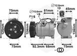 Van Wezel 2700K219 - Compressore Aria Condizionata Oe GJ6A 61 K00A Per 3 (Bk), 6 (G), CX-7 (Er)