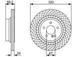 Bosch 0 986 479 654 - Oe A 000 423 11 12 Disco Freno Per Cls (C218), Cls (C219), Cls (X218), Classe E (W211), Classe E (W212), Classe E (S211), Classe E (S212)