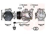 Van Wezel 2500K275 - Compressore Aria Condizionata Oe 38800RB7Z510M2 Per Jazz Iii