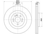 Hella 8DD 355 107-221 - Oe 1634210312 Disco Freno Per Classe M (W163)