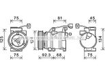 Prasco MZAK219 - Compressore Aria Condizionata Oe GJ6A61K00A Per 3 (Bk), 6 (G), CX-7 (Er)