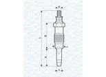 Magneti Marelli 062583003304 - Candeletta Per Vito (W638), Classe V (638/2), Sprinter (W904), Sprinter (W903), Sprinter (W901, W902), Classe S (W140), Classe G (W463), Classe G (W461), Classe E (S124), Classe E (W124), Classe C (W202)