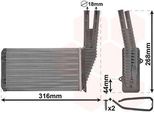 Van Wezel 09006313 - Oe 870500H010 Scambiatore Di Calore, Riscaldatore Per C1 (Pm, Pn), Aygo (B1)