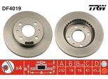 Trw DF4019 - Disco Freno Oe D0206 0M602 Per Almera I (N15)