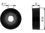 Gates T36257 - Puleggia Folle Oe 6402020419, Cinghia A V Per Classe B (W245), Classe A (W168), Classe A (W169)