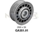 Snr GA351.01 - Oe 6012001070 Puleggia Folle, Cinghia A V Per Cabriolet (A124), Classe C (W202), Classe E (W124), Classe E (W210), Classe E (A124), Classe E (C124), Classe E (S124), Classe E (S210), Classe G (W461), Classe G (W463), Classe S (W140), Classe S (C140), Sl (R129), Sprinter (W901, W902), Sprinter (W903), Sprinter (W904), Vito (W638)