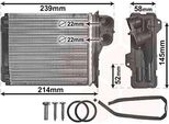 Van Wezel 43006398 - Oe 6001547484 Scambiatore Di Calore, Riscaldatore Per Logan, Sandero, Logan I