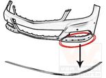 Van Wezel 3097481 - Oe 2048853721 Striscia Di Rivestimento, Paraurti Anteriore Sinistro Per Classe C (W204), Classe C (S204)