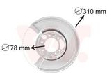 Van Wezel 3075373 - Oe A4614230120 Piastra Di Ancoraggio, Asse Posteriore Sinistro Per Sprinter (W904), Sprinter (W905), Classe G (W461), Classe G (W463), Sprinter (W901, W902), Sprinter (W903)