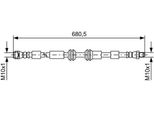 Bosch 1 987 481 734 - Oe A 166 420 03 48 Tubo Freno Per Classe M (W166), Gls (X166), Gle (C292), Gle (W166), Classe Gl (X166)