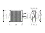 Prasco FT132H001 - Scambiatore Di Calore Oe 46721123, Riscaldatore Per Punto, Barchetta