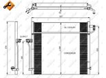 Nrf 350080 - Oe 0995000002 Condensatore Aria Condizionata Con Essiccatore Per Classe Gl (X166), Gle (W166), Gle (C292), Gls (X166), Classe M (W166)