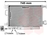 Van Wezel 30005435 Condensatore Climatizzatore Condensatore Climatizzatore Adatto Per MERCEDES-BENZ Classe C Berlina (W203) + Essiccatore