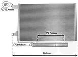 Van Wezel Condensatore Aria Condizionata + Essiccatore Per Mercedes Benz Classe A B W169 W245