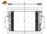 Nrf 350081 - Condensatore Aria Condizionata Oe 921005DA0A Con Essiccatore Per Classe Gla (X156), Classe A (W176), Classe B (W246), Cla (C117), Cla (X117)
