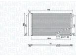 Magneti Marelli 350203738000 - Oe A2035000054 Condensatore Aria Condizionata Con Essiccatore Per Slk (R171), Clk (A209), Clk (C209), Classe C (S203), Classe C (CL203), Classe C (W203)