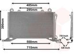 Van Wezel 30005222 - Oe 2108300370 Condensatore Aria Condizionata Per Classe E (W210), Classe E (VF210), Classe E (S210)