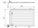 Valeo 817562 - Condensatore Aria Condizionata Oe 2028300970 Per Slk (R170), Classe C (W202), Classe C (S202), Clk (C208), Clk (A208), Classe E (W210), Classe E (S210)