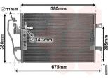 Van Wezel 30005289 - Oe 1685000854 Condensatore Aria Condizionata Per Classe A (W168)