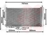 Van Wezel 30005200 - Oe 2035000054 Condensatore Aria Condizionata Con Essiccatore Per Classe C (W203), Classe C (CL203), Classe C (S203), Clk (C209), Clk (A209), Slk (R171)