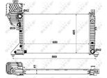 Nrf 55349A - Oe 9015003800 Radiatore, Raffreddamento Motore Per Sprinter (W903), Sprinter (W901, W902), Sprinter (W904), Sprinter (W905)